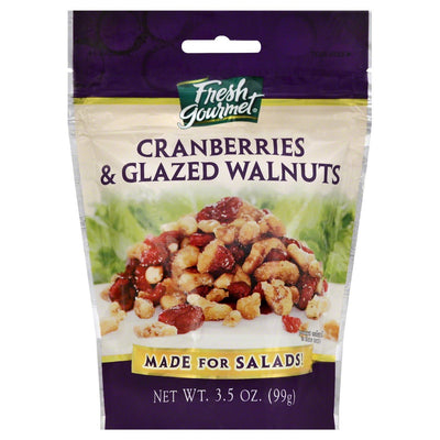 Fresh Gourmet Cranberries & Glazed Walnuts Made For Salads, 99 g