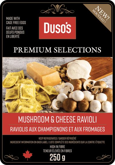 Dusos Mushroom Cheese Ravioli, 250 g