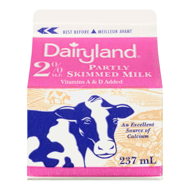 DAIRYLAND 2% M.F. Partly Skimmed Milk 237ml