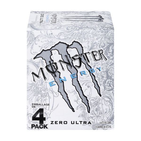 MONSTER Energy Zero Ultra 473ml 4 Pack