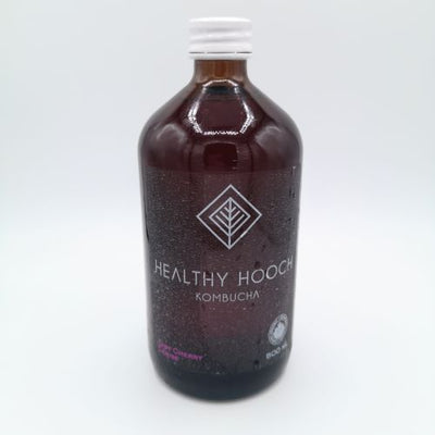 Healthy Hooch Tart Cherry Kombucha, 500 mL