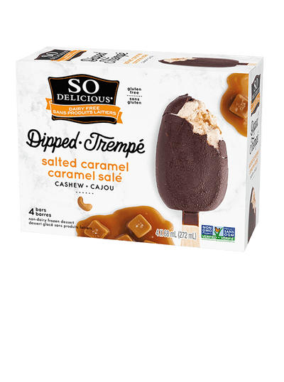 So Delicious Dipped Salted Caramel Non Dairy Bars, 4 ct