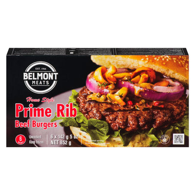BELMOT MEATS Prime Rib Beef Burgers 142g