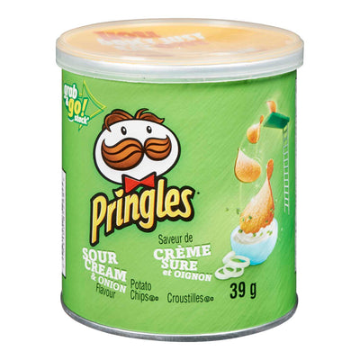 PRINGLES Sour Cream & Onion Flavoured Potato Chips 39g
