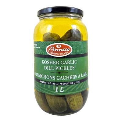 Anna's Country Kitchen Kosher Garlic Dills Pickles, 1 l