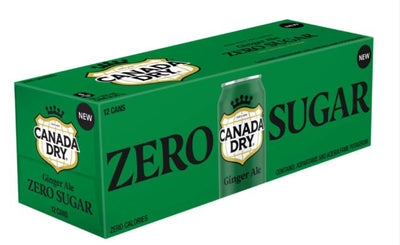 Canada Dry Zero Sugar Ginger Ale, 12 ct