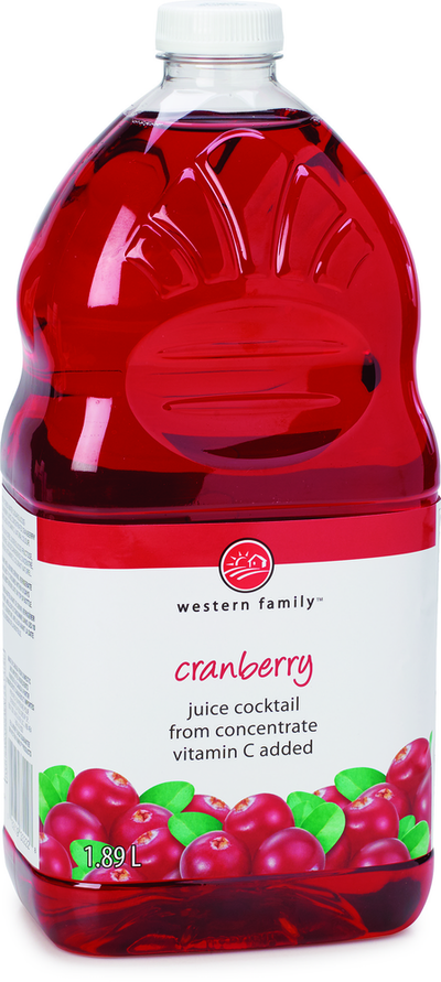 WESTERN FAMILY Cranberry Juice Cocktail from Concentrate 1.89L