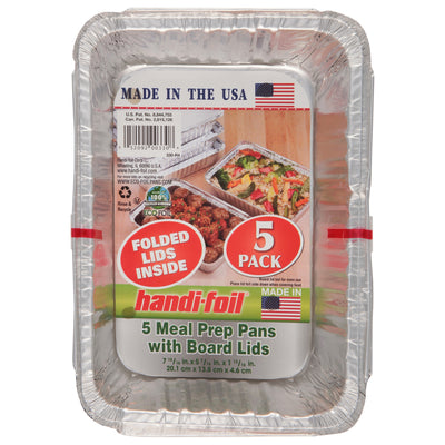 HANDI-FOIL with Board Lids Storage Containers 5 Pack