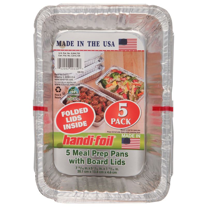 HANDI-FOIL with Board Lids Storage Containers 5 Pack