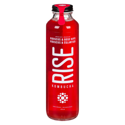 RISE Hibiscus & Rose Hips Kombucha 414ml