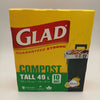 Glad Compostable Tall Garbage Bags, 10 ct