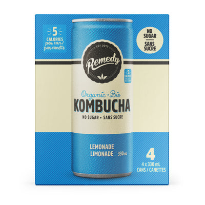 Remedy Organic Lemonade Kombucha, 330 ml, 4 ct