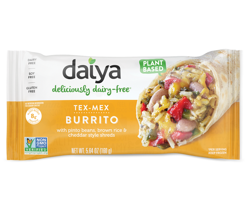 Daiya Deliciously Dairy Free Soy Free Gluten Free Plant Based Tex-Mex Burrito, 160 g
