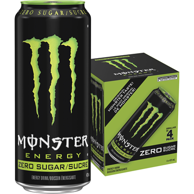MONSTER ZERO SUGAR 4 PACK 473 ml