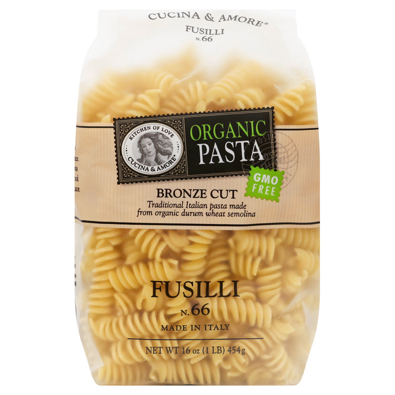 CUCINA & AMORE Organic Pasta Bronze Cut Fusili 454g