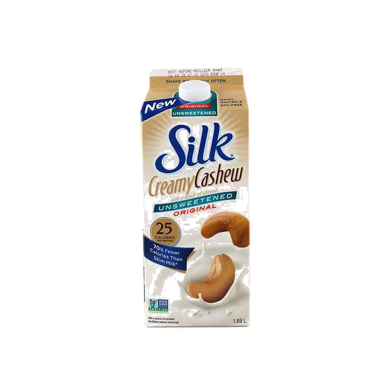 SILK Creamy Cashew Unsweetened Milk 1.89L