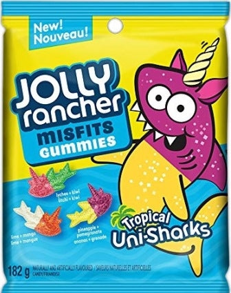 JOLLY RANCHER Misfits Gummies Tripical Uni-Sharks 182g