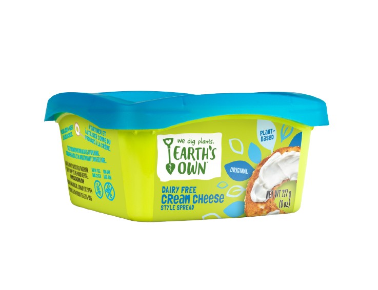 Earth’s Own Plant Based Dairy Free Gluten Free Cream Cheese Style Spread, 227 g