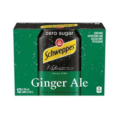 SCHWEPPES Ginger Ale Zero 12 Pack 355ml