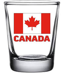 SNOWCAP SHOT GLASS CANADA 1 ea
