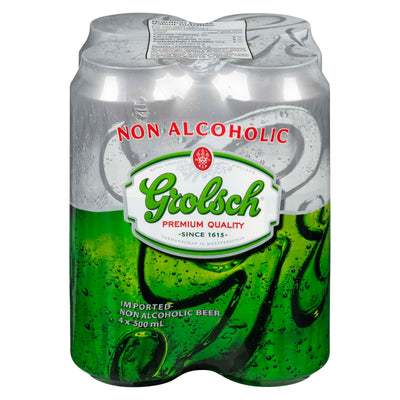 Grolsch Non Alcoholic Beer, 500 mL, 4 ct