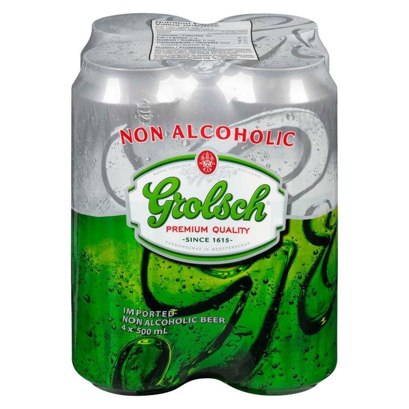 Grolsch Non Alcoholic Beer, 500 mL, 4 ct