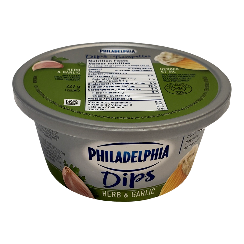 Philadelphia Herb & Garlic Dips, 227 g