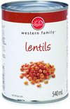 WESTERN FAMILY Lentils 540ml