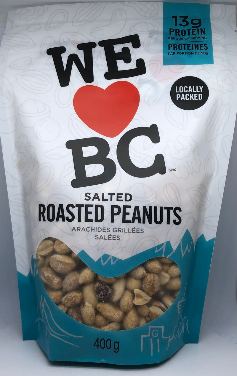We Love BC Salted Roasted Peanuts, 400 g
