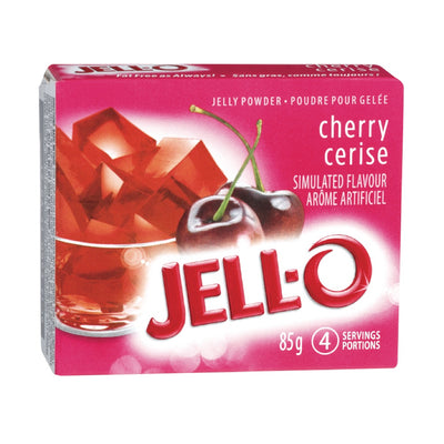 Jell-O Jelly Powder, Cherry Flavor, 85 g, 4 Servings
