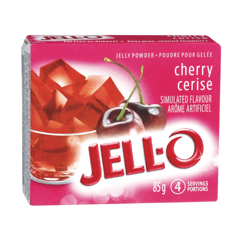 Jell-O Jelly Powder, Cherry Flavor, 85 g, 4 Servings