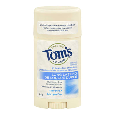Tom's of Maine Long Lasting Deodorant Unscented, 64 g