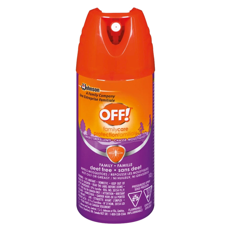 Off! Family Care Aerosol Deet Free Bug Spray, 142 g