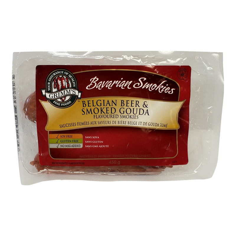 Grimm's Bavarian Smokies Belgian Beer & Smoked Gouda, 450 g