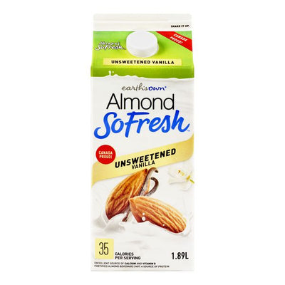 Earth's Own Unsweetened Vanilla Almond Milk, 1.89 l