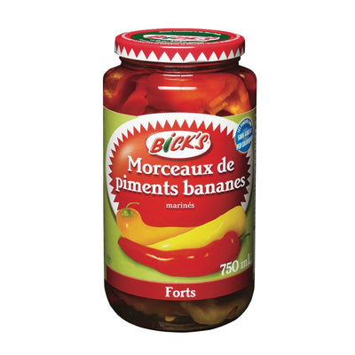 BICK'S Hot Banana Peppers 750ml