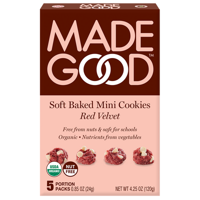 Made Good Soft Baked Mini Cookies Red Velvet, 120 g