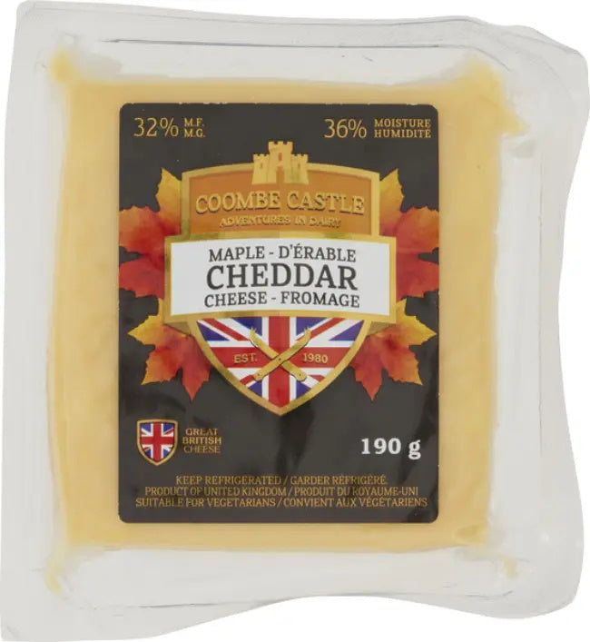 Coombe Castle Maple Cheddar Cheese, 190 g