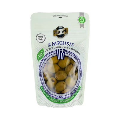 AMPHISIS GREEN GREEK OLIVES 375 ml