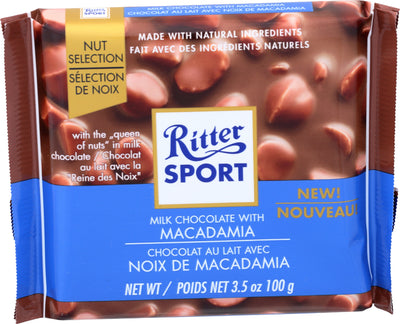 RITTER SPORT with Macadamia Knick-Pack Milk Chocolate 99g