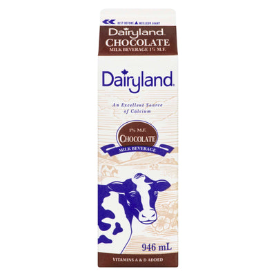 Dairyland 1% M.F., Chocolate Milk Beverage, 946 mL