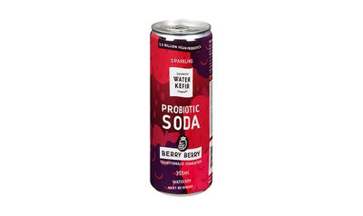 Squamish Water Kefir Co. Berry Berry Sparkling Probiotic Soda, 355 ml