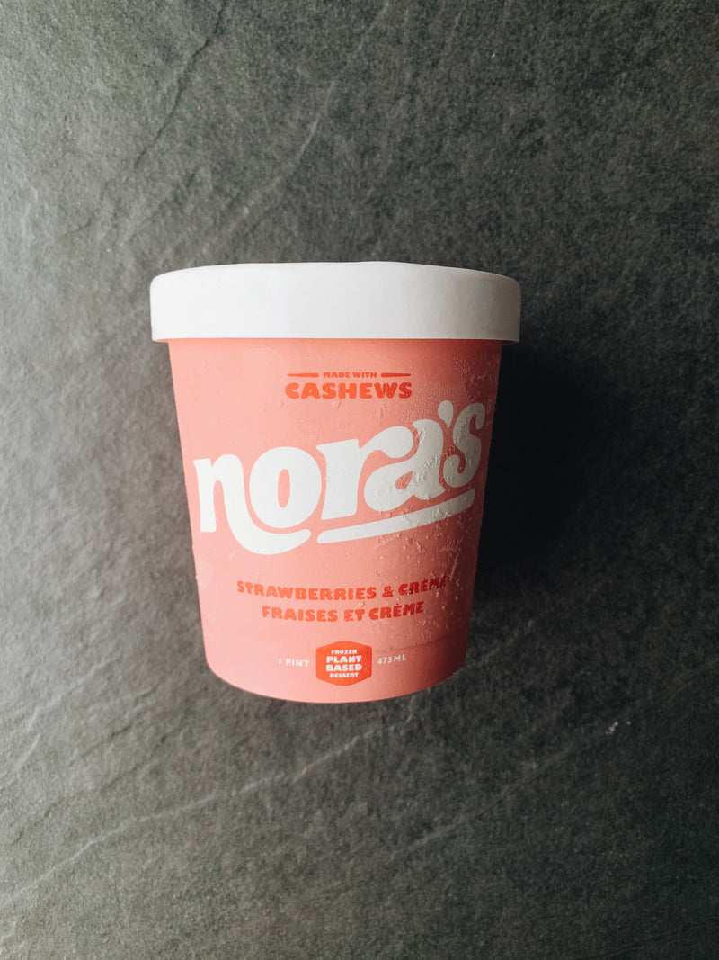Nora's Dairy Free Strawberries And Creme Frozen Dessert, 1 pint