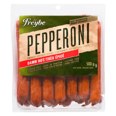 FREYBE Pepperoni Damn Hot Smoked Sausage Sticks 500g