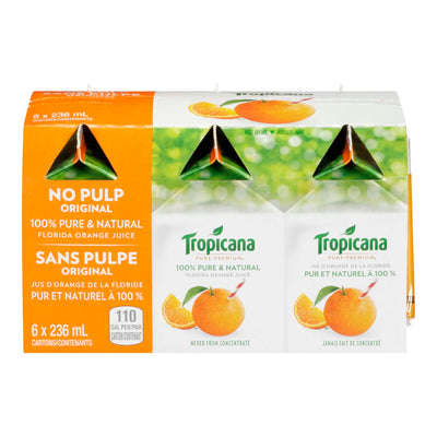 TROPICANA No Pulp Original 236ml 6 Pack