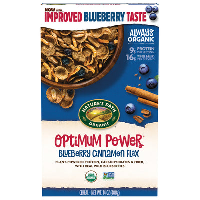NATURE'S PATH Organic Optimum Power Blueberry Cinnamon Flax Cereal 397g