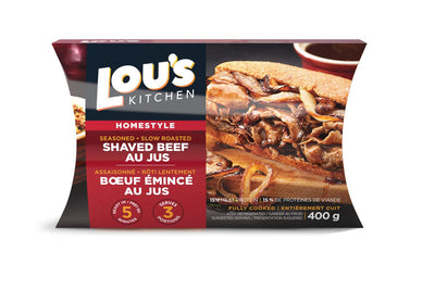 Lou's Kitchen Seasoned Shaved Beef Au Jus, 400 g