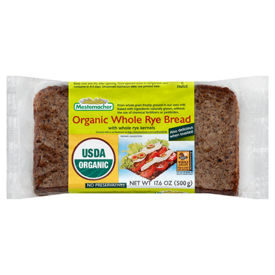 Mestermacher Natural Whole Rye Bread, 499 g