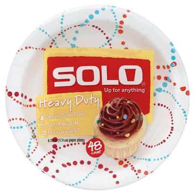 Solo Heavy Duty 6.785 Inch Paper Plates, 48 plates