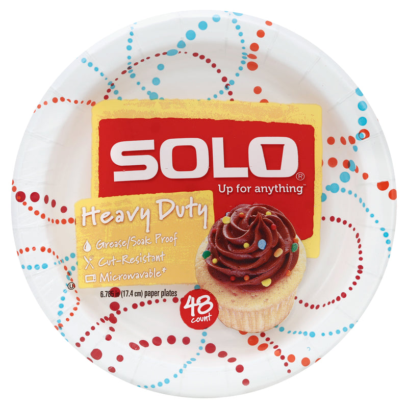 Solo Heavy Duty 6.785 Inch Paper Plates, 48 plates